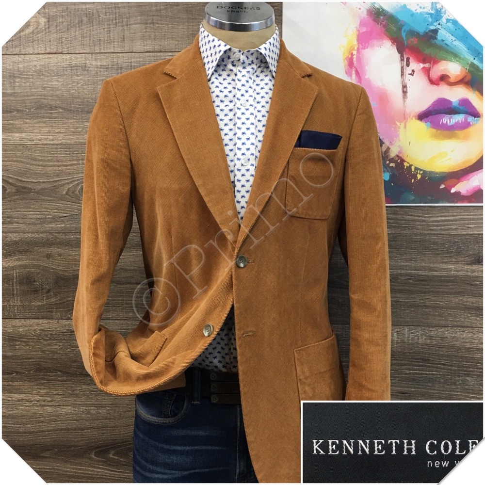KENNETH COLE Mens Corduroy Blazer Sport Coat Casual Jacket Size M (40) Suit